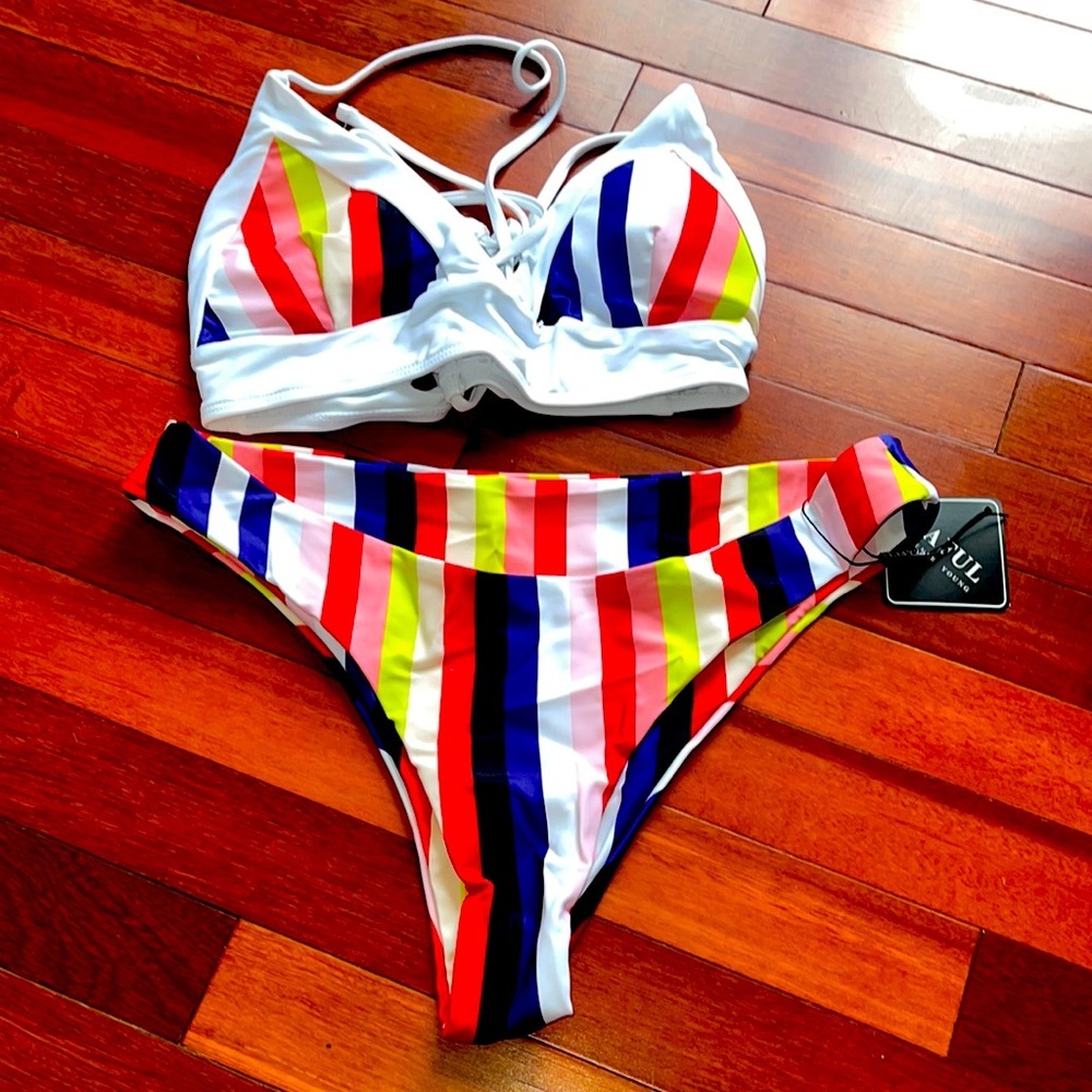 Zaful Multi Coloured 2 Piece Bikini Set